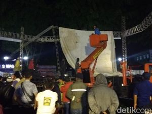 Begini Penampakan Panggung Pasha Ungu yang Ambruk di Magelang