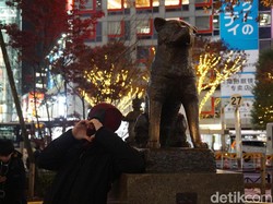 Deadpool Saja Foto bareng Hachiko