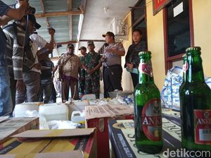 Polres Mimika Sita Ribuan Liter Miras Jelang Perayaan Tahun Baru