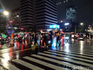 Perayaan Tahun Baru 2020 Berakhir, Perempatan Sarinah Kembali Dibuka