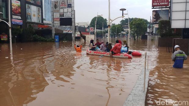 Banjir di Kemang Raya