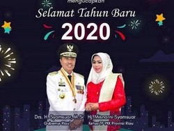 Polemik Gambar Kembang Api di Ucapan Tahun Baru Gubernur Riau