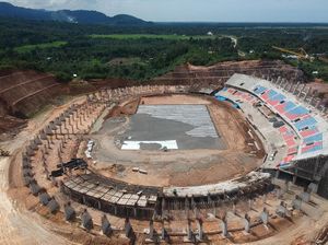 Penampakan Terkini Pembangunan Stadion Utama Sumbar