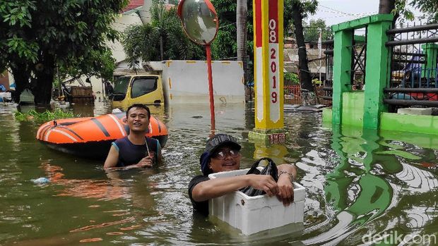 ilustrasi banjir dan leptospirosis