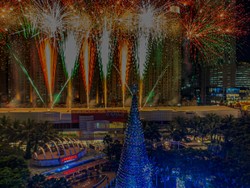 Kemeriahan Pesta Kembang Api Tahun Baru 2020