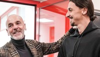 Pertemuan pertama Ibrahimovic dengan Stefano Piolo (Instagram @acmilan)