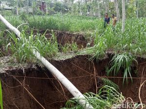 Tanah Amblas di Pacitan Resahkan Warga, Ahli Geologi Akan Didatangkan Tanah Amblas di Pacitan Resahkan Warga, Ahli Geologi Akan Didatangkan