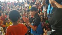 Anak-anak Korban Banjir Semringah saat Psikososial