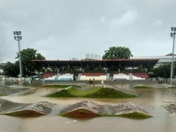 Terendam Banjir, Trek BMX Kelas Dunia di Pulo Mas Rusak