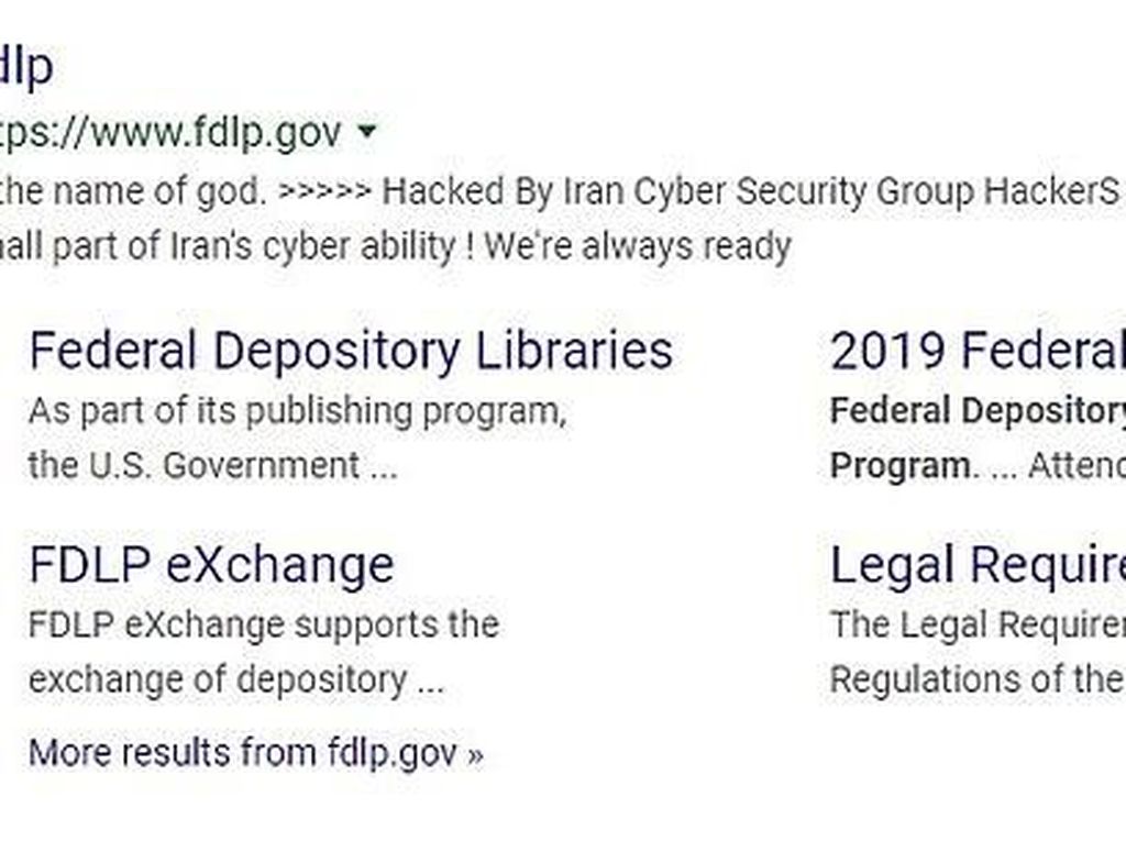 Hacker Iran Serang Situs Pemerintah AS Hacker Iran Serang Situs Pemerintah AS