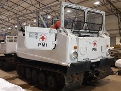 Bantu Tanggulangi Bencana di Banten, PMI Turunkan Amfibi Hagglunds