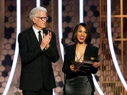 Busana Berisiko Kerry Washington di Golden Globes, Pakai Blazer Tanpa Bra