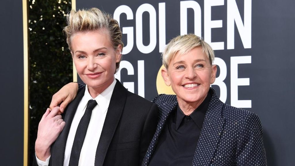 Senyum Bahagia Ellen DeGeneres bersama Istrinya di Golden Globe 2020