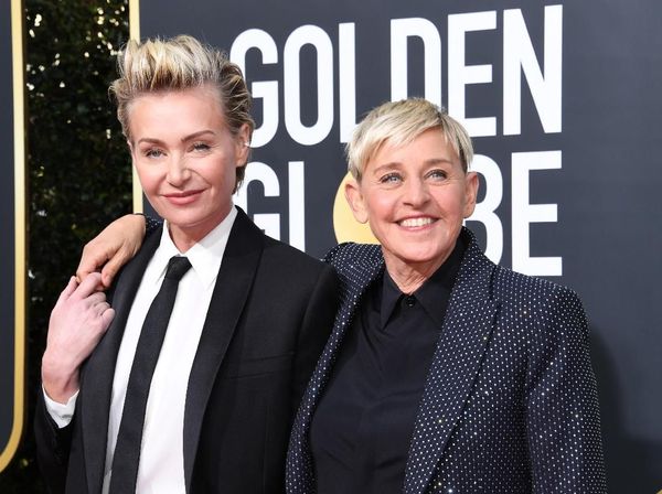 Senyum Bahagia Ellen DeGeneres bersama Istrinya di Golden Globe 2020