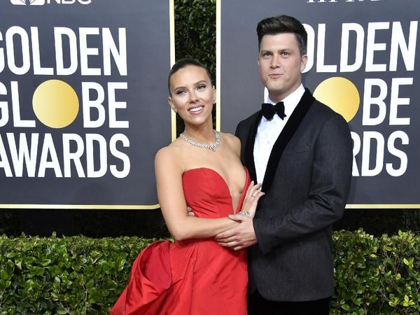 Scarlett Johansson dan Tunangan Ciuman di Golden Globe 2020