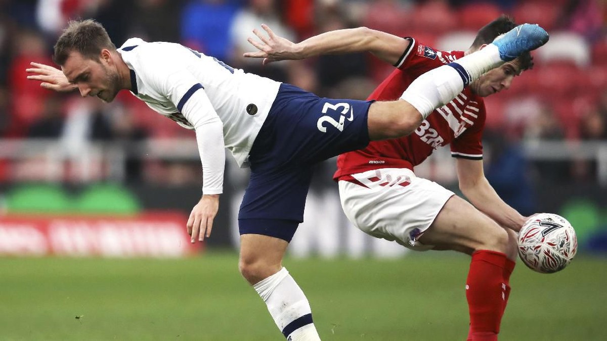 Tottenham diimbangi Middlesbrough 1-1 di babak ketiga Piala FA (Owen Humphreys/PA via AP)