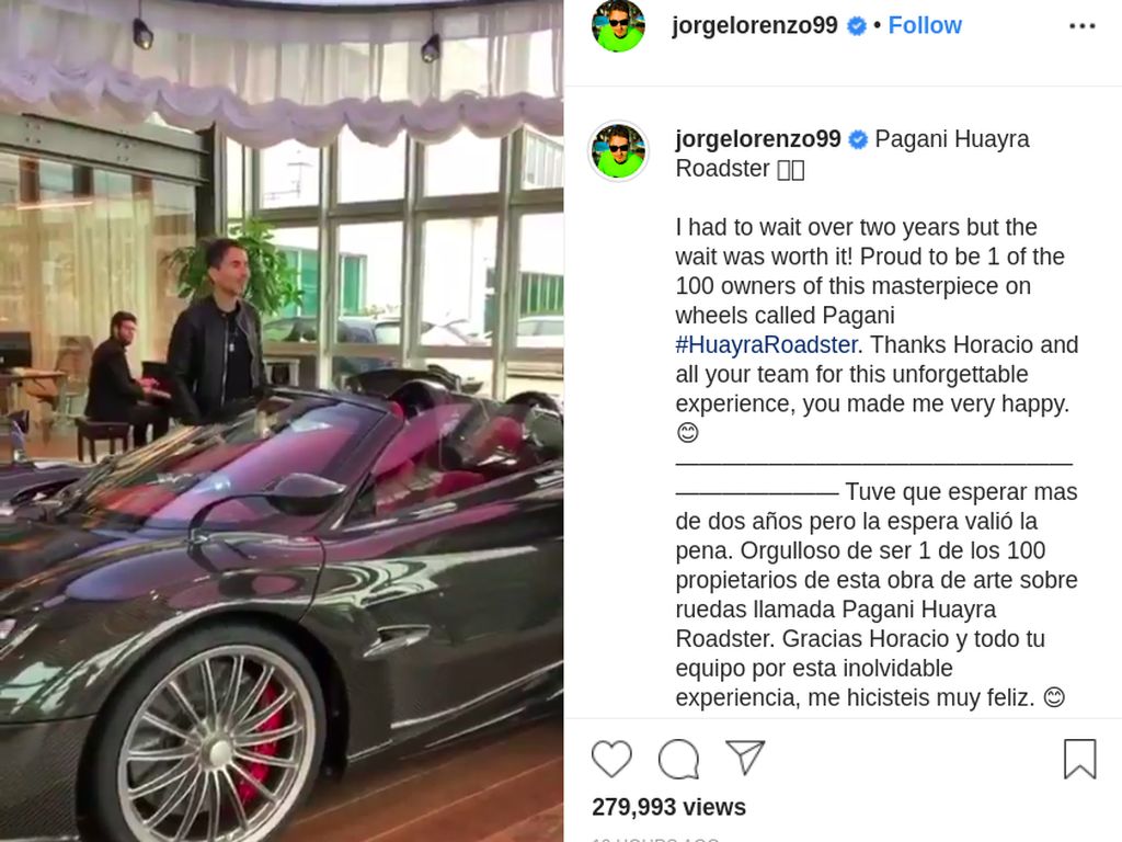 Mahalnya, Segini Harga Mobil Baru Jorge Lorenzo Mahalnya, Segini Harga Mobil Baru Jorge Lorenzo