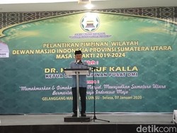 Lantik DMI Sumut, JK Bicara Orang Indonesia yang Tak Doakan Presiden di Masjid