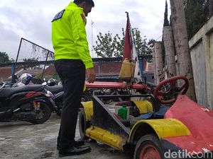 Pemilik Mobil Formula 1 KW Kabur Saat Ditilang Polantas Garut