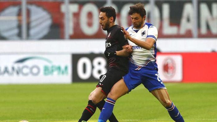 AC Milan diredam Sampdoria di San Siro. (Foto: Marco Luzzani/Getty Images)