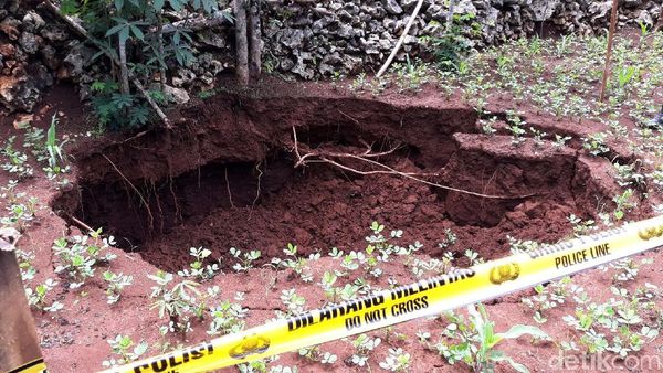 Begini Penampakan Lubang yang Kembali Muncul di Gunungkidul