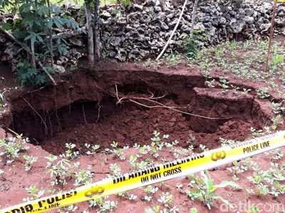 Begini Penampakan Lubang yang Kembali Muncul di Gunungkidul