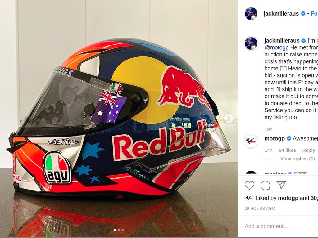 Donasi untuk Kebakaran Hutan, Pebalap MotoGP Lelang Helm Donasi untuk Kebakaran Hutan, Pebalap MotoGP Lelang Helm