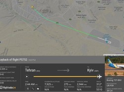 Jejak Penerbangan Pesawat Ukraina yang Jatuh di Iran