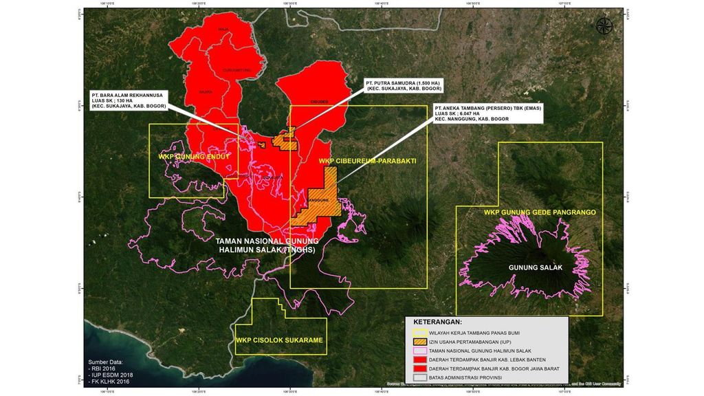 Jaringan Advokasi Tambang (JATAM) meminta Presiden Joko Widodo (Jokowi) tak menutup mata terhadap keberadaan perusahaan tambang legal yang beraktivitas di kawasan Taman Nasional Gunung Halimun Salak (TNGHS).