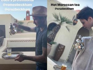 Lihat Aksi David Beckham Saat Sajikan Teh Maroko Gaya Tradisional