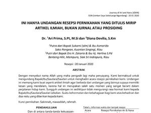Nyentrik! Undangan Pernikahan di Riau Ini Bagai Artikel Ilmiah