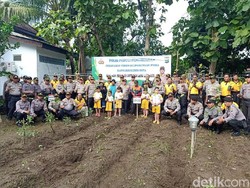 Saat Anak TK di Kota Kediri Diajak Tanam Pohon untuk Penghijauan