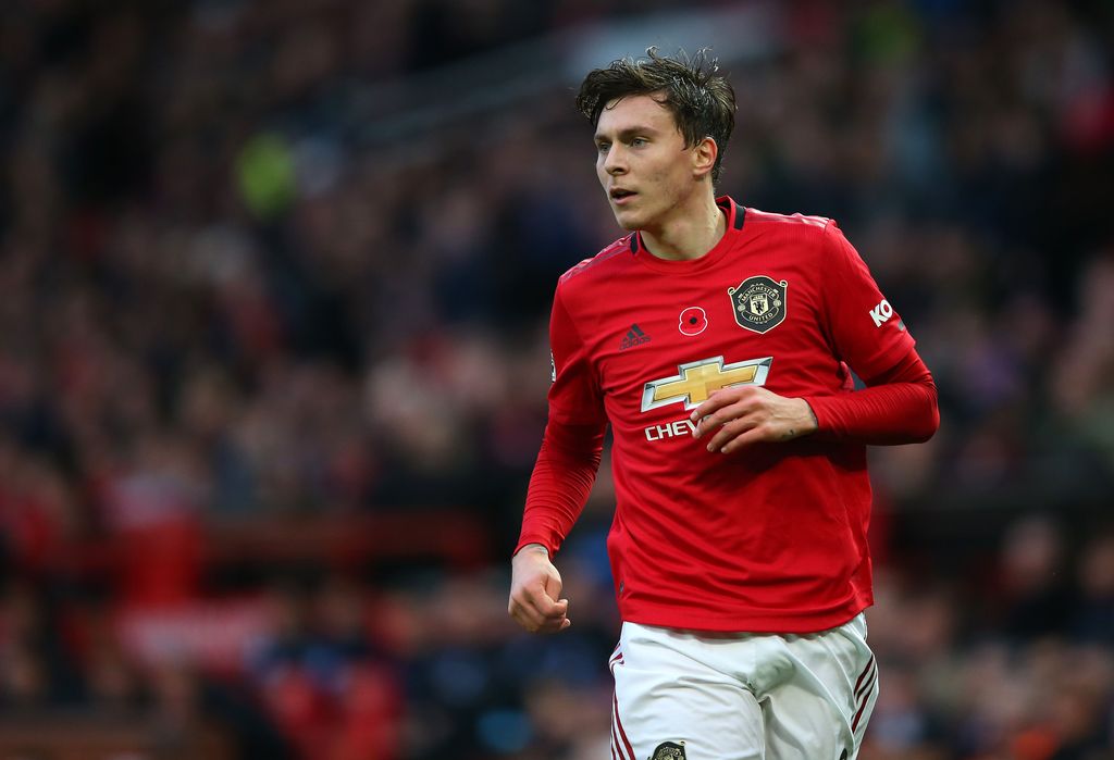 MANCHESTER, ENGLAND - NOVEMBER 10:  Victor Lindelof of Manchester United looks on during the Premier League match between Manchester United and Brighton & Hove Albion at Old Trafford on November 10, 2019 in Manchester, United Kingdom. (Photo by Alex Livesey/Getty Images)