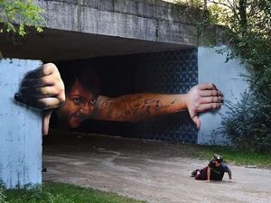 Keren! Seniman Sulap Jalanan Jadi Kanvas Seni 3 Dimensi