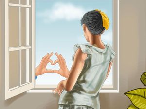 Sepasang Tangan di Jendela