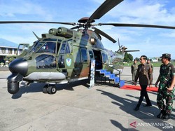 Jokowi Sempat Cek Helikopter Caracal Pengganti Sementara Super Puma