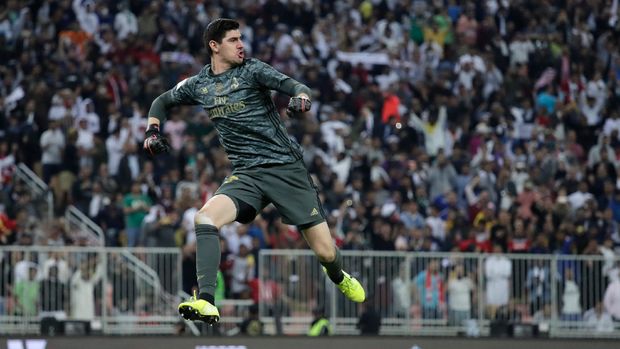 Thibaut Courtois jadi bintang Madrid di El Clasico.