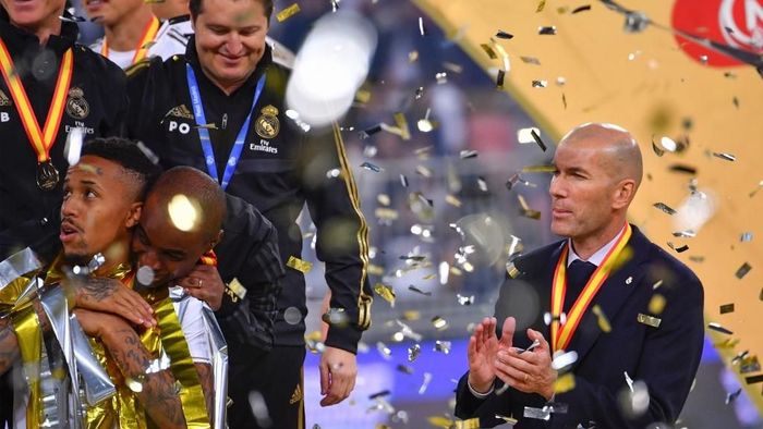 Zinedine Zidane memenangi sembilan final selama membesut Real Madrid. (Foto: Giuseppe Cacace / AFP Photo) Zinedine Zidane memenangi sembilan final selama membesut Real Madrid. (Foto: Giuseppe Cacace / AFP Photo)