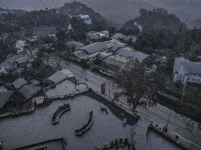 Potret Kota Tagaytay Tertutup Abu Vulkanik Taal Volcano