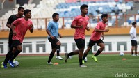 Sesi pemusatan latihan pada hari ini lebih fokus pada fisik di 30 menit awal.