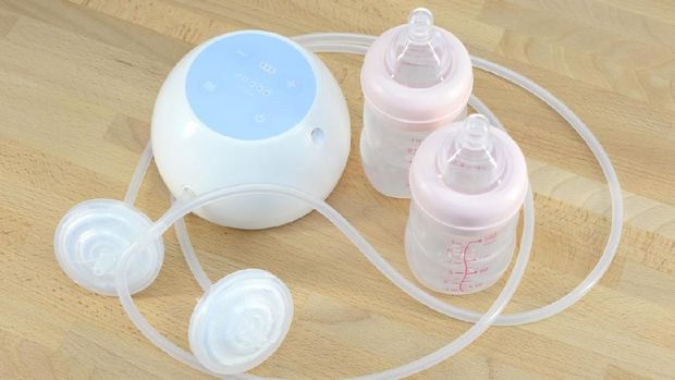 A close up shot of a breast pump