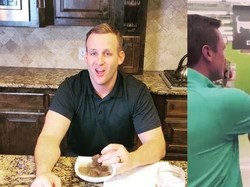 Buktikan Produknya Sehat, Pria Ini Lahap Makanan Anjing Buatannya