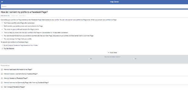 Cara konversi akun pribadi menjadi halaman (page).