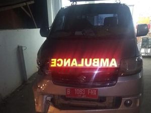 Pemotor di Kabupaten Bekasi Tewas Tertabrak Ambulans