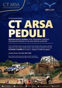 CT Arsa Foundation Bantu Korban Longsor di Daerah Terisolasi