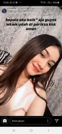 Sarah Tuffati menjelaskan kondisinya setelah jatuh 