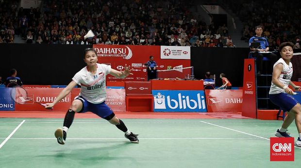 Greysia/Apriyani memastikan langkah ke final Indonesia Masters 2020. (