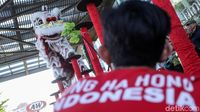 Aksi Barongsai Jelang Imlek di Pusat Perbelanjaan
