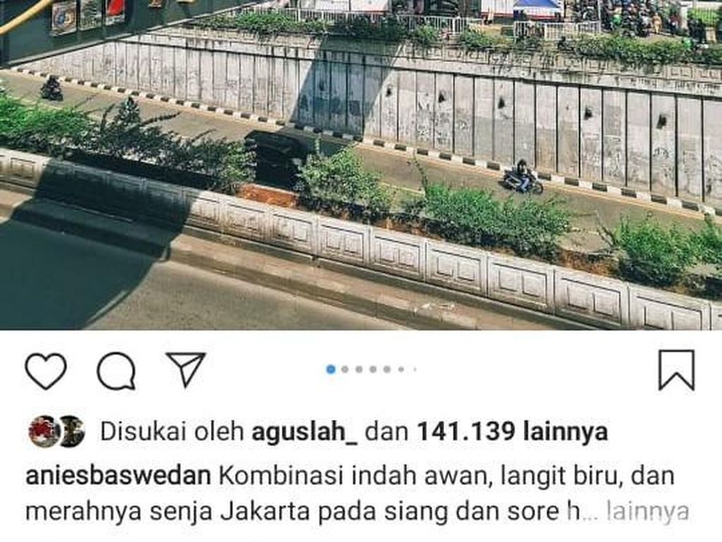 Anies Pamer Foto Langit Indah Jakarta, Dinas LH Kaitkan Polusi Udara Menurun Anies Pamer Foto Langit Indah Jakarta, Dinas LH Kaitkan Polusi Udara Menurun