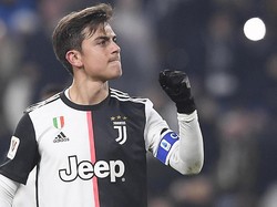 Paulo Dybala merayakan gol. Fabio Ferrari/LaPress via AP.